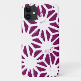 Mulberry en wit geometrisch patroon Case-Mate iPhone case