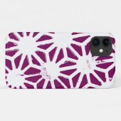Mulberry en wit geometrisch patroon Case-Mate iPhone case (Achterkant (horizontaal))