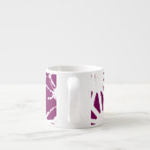 Mulberry en wit geometrisch patroon espresso kop (Achterkant)