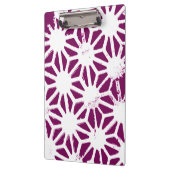 Mulberry en wit geometrisch patroon klembord (Links)