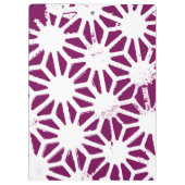 Mulberry en wit geometrisch patroon klembord (Achterkant)