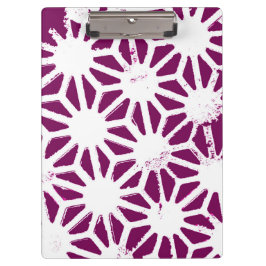 Mulberry en wit geometrisch patroon klembord