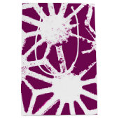 Mulberry en wit geometrisch patroon medium cadeauzakje (Voorkant)