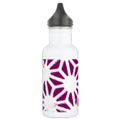 Mulberry en wit geometrisch patroon waterfles  (Links)