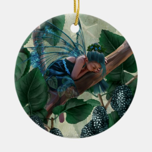 Mulberry Fairy Keramisch Ornament (Voorkant)