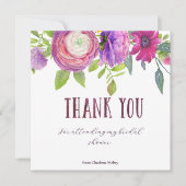 Mulberry Floral Dream Vrijgezellenfeest Bedankkaart (Voorkant)