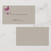 Mulberry Glitter Butterfly Wedding Place-kaarten Plaatskaartje (Voorkant / Achterkant)