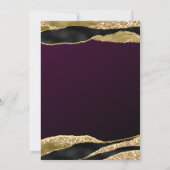 Mulberry Gold Glitter 100th Birthday Party Kaart (Achterkant)