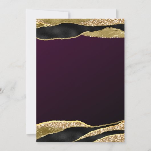 Mulberry Gold Glitter 18th Birthday Party Kaart (Achterkant)