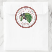  Mulberry Illustratie Rode Grens Jam Ronde Sticker (Tas)