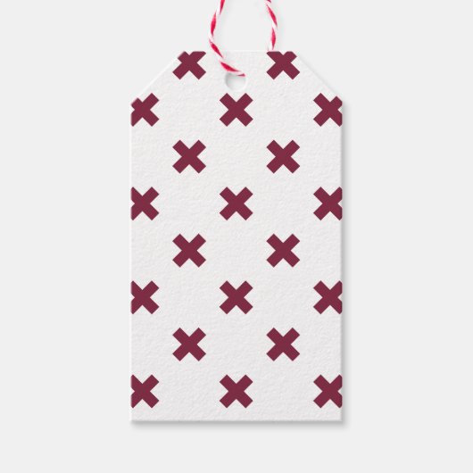 Mulberry kruisstift op wit cadeaulabel (Voorkant)