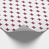 Mulberry kruisstift op wit cadeaupapier (Hoek)