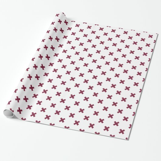 Mulberry kruisstift op wit cadeaupapier (Uitgerold)