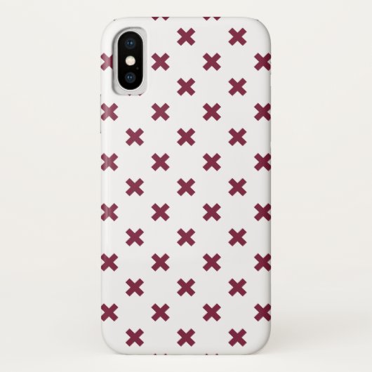 Mulberry kruisstift op wit Case-Mate iPhone case (Achterkant)