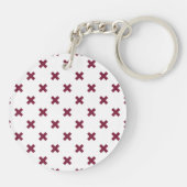 Mulberry kruisstift op wit sleutelhanger (Achterkant)