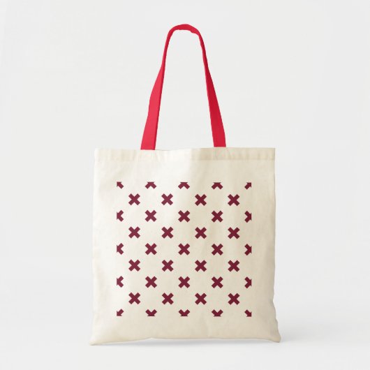 Mulberry kruisstift op wit tote bag (Voorkant)