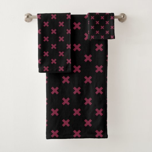 Mulberry kruisstift op zwart bad handdoek (Insitu)