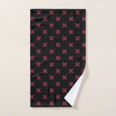 Mulberry kruisstift op zwart bad handdoek (Handdoek)