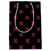 Mulberry kruisstift op zwart medium cadeauzakje (Voorkant)