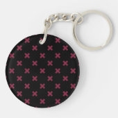 Mulberry kruisstift op zwart sleutelhanger (Achterkant)