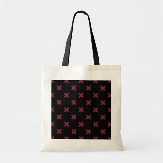 Mulberry kruisstift op zwart tote bag (Voorkant)