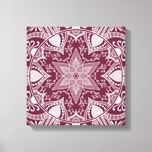 Mulberry Mandala Canvas Afdruk