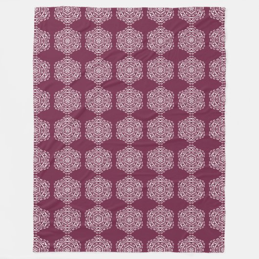Mulberry Mandala Fleece Deken (Voorkant)