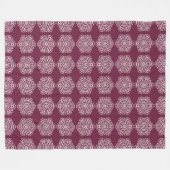 Mulberry Mandala Fleece Deken (Voorkant (Horizontaal))