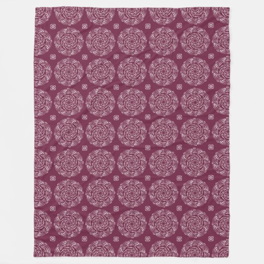 Mulberry Mandala Fleece Deken (Voorkant)