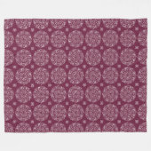 Mulberry Mandala Fleece Deken (Voorkant (Horizontaal))