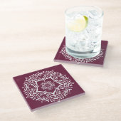 Mulberry Mandala Glazen Onderzetter (Schuin)