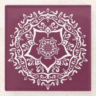 Mulberry Mandala Glazen Onderzetter