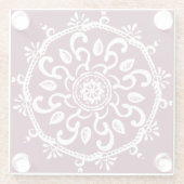 Mulberry Mandala Glazen Onderzetter (Achterkant)