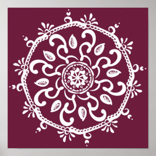 Mulberry Mandala Poster