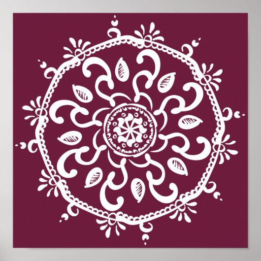 Mulberry Mandala Poster (Voorkant)