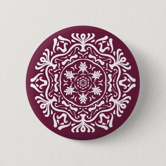 Mulberry Mandala Ronde Button 5,7 Cm (Voorkant)