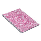 Mulberry Mandala Roze Kaleidoscope Design Notitieboek (Rechterzijde)