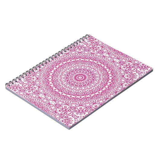 Mulberry Mandala Roze Kaleidoscope Design Notitieboek (Linkerzijde)