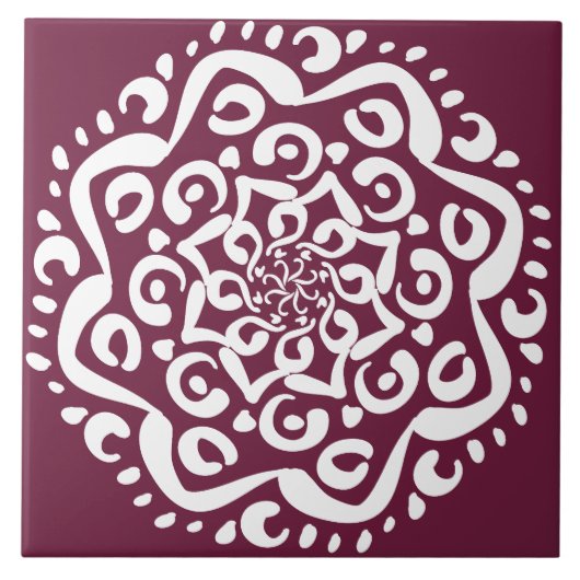 Mulberry Mandala Tegeltje (Voorkant)