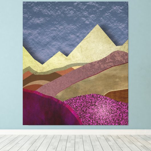 Mulberry Mountains Canvas Afdruk (Insitu (Houten vloer))