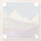 Mulberry Mountains Glazen Onderzetter (Achterkant)