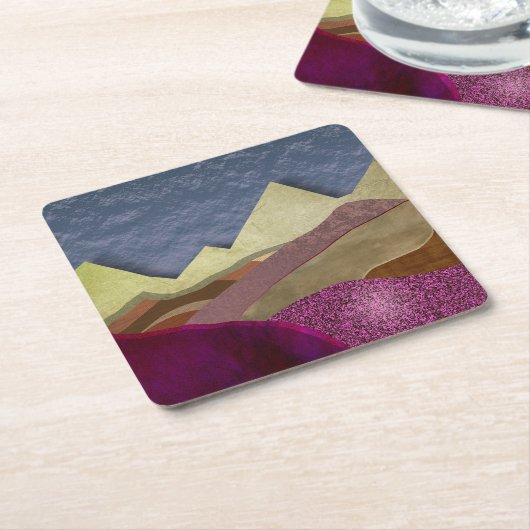 Mulberry Mountains Kartonnen Onderzetters (Schuin)