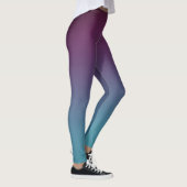 Mulberry Paarse Blue Blauwgroen Fade Leggings (Rechts)