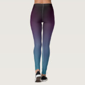 Mulberry Paarse Blue Blauwgroen Fade Leggings (Achterkant)