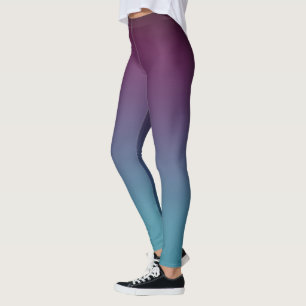 Mulberry Paarse Blue Blauwgroen Fade Leggings