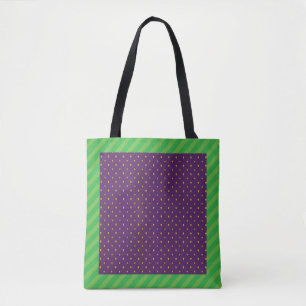 Mulberry paarse vrucht 80's retro-patroonontwerp tote bag