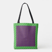 Mulberry paarse vrucht 80's retro-patroonontwerp tote bag (Achterkant)