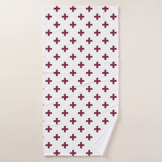 Mulberry polka kruist wit badhanddoek (Badhanddoek)