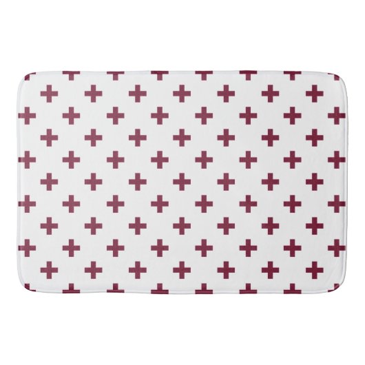 Mulberry polka kruist wit badmat (Voorkant)