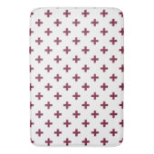 Mulberry polka kruist wit badmat (Voorkant Verticaal)